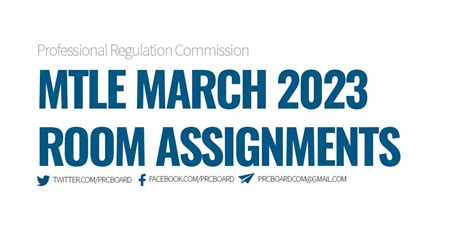MTLE ROOM ASSIGNMENTS: March 2023 MedTech .